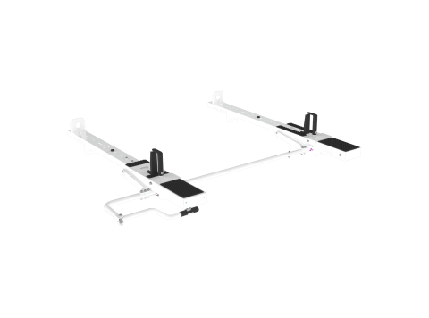 Combo HD Aluminum Ladder Rack Kit – Drop Down / Clamp & Lock – 6.5′ Most Commercial Caps